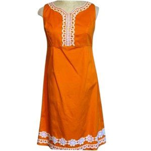 Pappagallo Tangerine Orange Boho Dress - 10 EUC